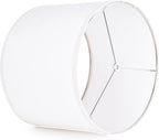 PAPAYA Set of 2 Cream White Lamp Shades Large Durm Lampshades 16" Top x 16" Bottom x 12" High (Spider）Modern Lampshade for Table and Bedside Lamp