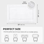 GRANNY SAYS Microfiber Bathroom Rugs Non Slip Washable, Water Absorbent Bath Mats for Tub, Soft Bath Mats for Bathroom Floor & Shower, Bath Rug, 20" x 32", White Bath Rugs