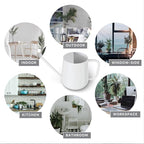 Metal Watering Can for Indoor Houseplants Outdoor Garden Long Sprout Water Can for Succulents Herb Bonsai Modern Garden Tool 33.8oz/1000ml (Brilliant White)