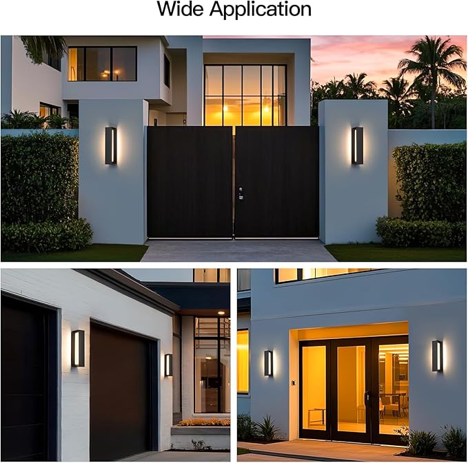 Outdoor Wall Light Fixtures Wired, Modern 21" Wall Sconce, Large Outdoor Sconce Lights, Waterproof Front Porch Lights Garage Wall Mount Lamp 3000K Lighting for House Outside Patio Doorway Hallway