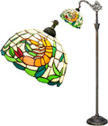 Tiffany Floor Lamp 12 Inch Stained Glass Orange Shrimp Tiffany Style Reading Lamp Retro Home Decoraton Comfortable And Relaxing Atmosphere Suitable Living Room Bedroom Coffee Shop Restaurant Study