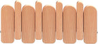 Wall Mounted Piano Key Hanger | Flip Style Hook | Entrance Wall Art Hook, Made of Oak Wood (3 Times Painted, 4 Times Polished) (Arc Beech, 4Hooks)