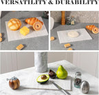 Natural Marble Cutting Boards for Kitchen - 12" x 8" Multi-Purpose Pastry Marble Tray Cheese Board Marble Slab for Counter, Bathroom Perfume Tray Jewelry Candle Plate (Nestos)