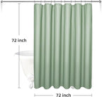 3 in 1 Waterproof Waffle Weave Shower Curtain and Clear Liner Set with 12 Stainless Steel Hooks Double Sided for Bathroom 72 Inches Heavy Duty Polyester Fabric Shower Curtains 72x72