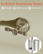Towel Hook for Bathrooms, Stainless Steel Robe Coat Hook Wall Mount, Heavy Duty Towel Hanger for Kitchen, Bedroom or RV(Brushed Nickel)