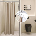 LaCyan 3 in 1 Waterproof Waffle Weave Shower Curtain and Clear Liner Set with 6 Stainless Steel Hooks Double Sided for Bathroom 72 Inches Heavy Duty Polyester Fabric Shower Curtains 36x72