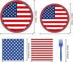 Disposable cutlery set for 16 guests -69 pieces, including 7-inch/9-inch plates, napkins, tablecloths, and forks, suitable for birthdays, weddings, picnics, baby showers, and events (Blue and white)