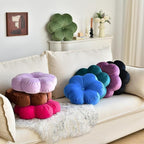 Xuyier Flower Pillow, Flower Shaped Throw Pillows with Velvet for Couch Bed Sofa Chair, Cute Home Decor Floor Seating Cushion Pillows for Living Room Bedroom(15 Inches, Brown)