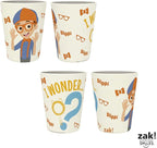 Zak Designs Blippi Kids Dinnerware Set 3 Pieces, Durable and Sustainable Melamine Bamboo Plate, Bowl, and Tumbler are Perfect For Dinner Time With Family (Blippi, TABBS)