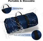 Waterproof Outdoor Blanket 82”X 55” Packable, Stadium Blankets for Camping with Quilted Fleece Lining, Large Windproof Emergency Throw for Garss Picnic Hiking Road Trip, Machine Washable, Navy 300GSM