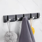 Wall-Mounted Coat Hooks, Black Silver