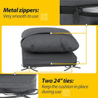 AAAAAcessories Outdoor Deep Seat Cushions, Waterproof, Fade-Resistant Patio Furniture Replacement Cushions, Set of 2, 24" x 24" x 5", Dark Gray