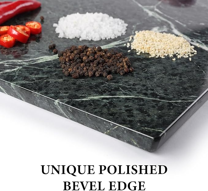 Koville Indian Natural Marble Cutting Board for Kitchen, 16x20inch Extra Large Hand Crafted Marble Slab for Cheese, Charcuterie, Pastry Board - Wedding Gift, House Warming Gift