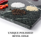 Koville Indian Natural Marble Cutting Board for Kitchen, 16x20inch Extra Large Hand Crafted Marble Slab for Cheese, Charcuterie, Pastry Board - Wedding Gift, House Warming Gift