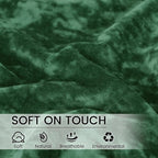 PHF Truly Velvet Zippered Body Pillowcase, No Insert, 1 Pack Ultra Soft Breathable Pillow Sham Cover with Zipper, 20"X 54" Long Luxury Cozy Warm Fuzzy Flannel, Emerald Green