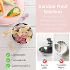 Teivio 16-Piece Kitchen Plastic Wheat Straw Dinnerware Set, Service for 4, Dinner Plates, Dessert Plate, Cereal Bowls, Cups, Unbreakable Plastic Outdoor Camping Dishes,Pink