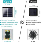2 Pack 480 LED Solar Chrismas Lights Outdoor, 170 FT Solar String Lights for Outside with 8 Modes & Memory Function, Waterproof Twinkle Light for Xmas Tree Party Decorations (Warm White & Multicolor)