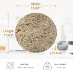 Koville Golden Brown Marble Cutting Board for Kitchen Countertop, 16" Large Marble Serving Tray for Baking, Charcuterie, Pastry, Trivet, Stone Cutting Boards Granite Cheese Board for Kitchen