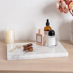 BCS Natural Marble Cutting Boards for Kitchen - 12" x 8" Multi-Purpose Pastry Marble Tray Cheese Board Marble Slab for Counter, Bathroom Perfume Tray Jewelry Candle Plate (Namib Fantasy)
