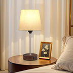 Reddish Brown Bedside Lamps Set of 2 - Nightstand Bedroom Lamp with USB C Port and AC Outlet Charging, 3 Way Dimmable Touch Control Small Bed Side Table Lamp, Nightstand Light