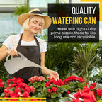 KP KOOL PRODUCTS Watering Can 1/2 Gallon - Small Watering Can for Indoor Plants - Outdoor Watering Can - White Plant Waterer - Plastic Watering Can for Garden - 1 Pack