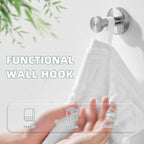 APLusee Brushed Nickel Towel Hook, 304 Stainless Steel Robe Hook for Bathroom, Heavy Duty Hand Towel Hanger Wall Mounted
