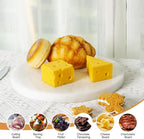 BCS Natural Round Marble Charcuterie and Cutting Boards for Kitchen, 10" Marble Cheese Pastry Board Stone Slab for baking, Pastries, Bread, Chocolate, Candy (Namib Fantasy)
