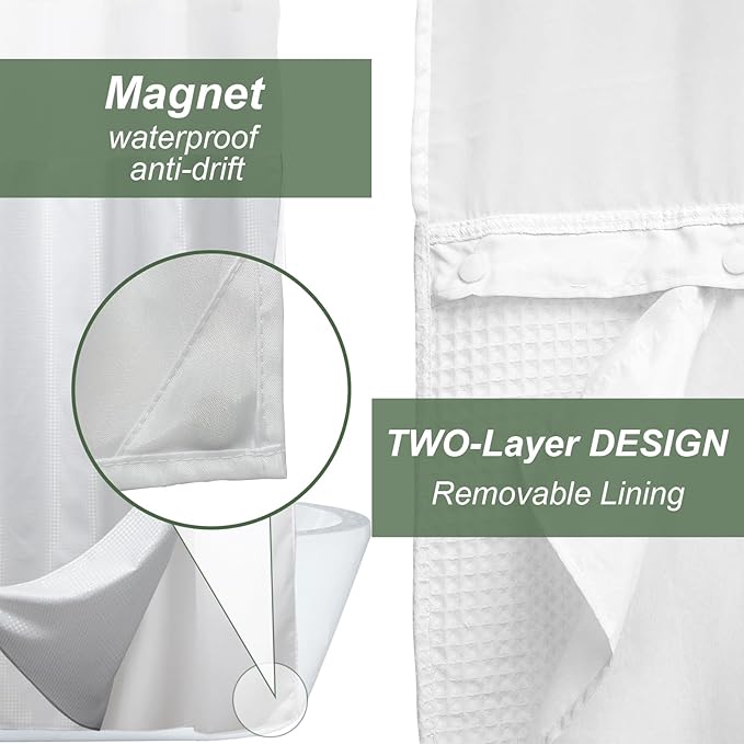 Funny Planet Science Fiction Movie Theme Universe War Cool Shower Curtain with Snap in Fabric Liner Set, Detachable Liner, See Through Mesh Top Window, Waterproof Washable 72" W x 74" H