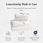 Brooklinen Super-Plush Turkish Cotton Bath Towel Set - 2 Bath Towels + 2 Hand Towels Cotton, 820 GSM, Highly Absorbent, Machine Washable, Perfect for Home & Bathroom (White)