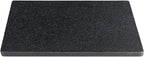 Diflart Natural Stone Cuttings Board for Kitchen, 16x20 Inch, Black, Granite Pastry Slab Large with Non-Slip Feet for Cheese, Charcuterie, Dough, Chocolate, Pack of 1 Piece