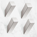 NINETREX Towel Hooks Brushed Nickel Stainless Steel 4 Pack Heavy Duty Modern Wall Hooks Silver Robe Hook for Bathroom Livingroom Hotel Style Wall Mounted