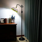 Tiffany Floor Lamp Handcrafted Stained Glass Lamp Calla Lily Adjustable Warm Light Upright Reading Tiffany Style Floor Lamp Suitable For Bedrooms Living Rooms Studies Dining Rooms Retro Home Decoratio