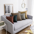 Jeanerlor Cotton Linen Decorative 12"x20" Lumbar Throw Pillow Case Cushion Cover with Twin Needles Stitch on Edge,for Wedding/Party/Gift/Car (30 x 50cm), Gray