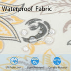 Outdoor Lumbar Pillows Water Resistant 12x20 inch,Decorative Throw Pillow Set of 2 with Insert,Hidden Zipper Headrests for Patio Furniture Sofa Couch Chair(Yellow Flower)