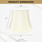 Royal Designs, Inc. BSO-708-12EG Modified Bell Basic Lamp Shade, 7.5 x 12 x 9.5, Eggshell