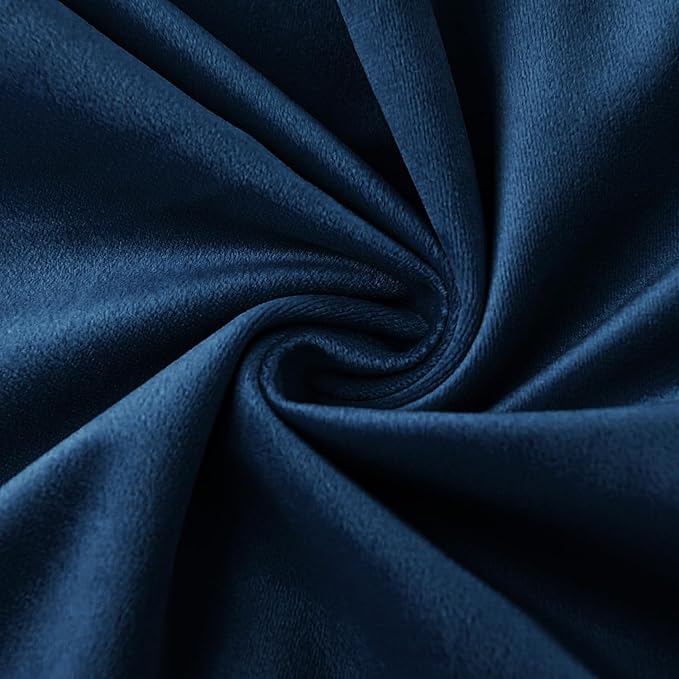 VAKADO Throw Pillow Covers 20x20 Set of 2 Dark Blue Velvet Decor Decorative Couch Cushion Euro Pillowcases with Fringe Home Bed Decoration for Sofa Bedroom Office