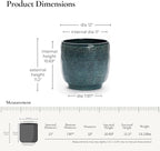 LuxenHome 12" Dia Large Ceramic Pots for Plants, Modern Green Glazed Planters for Outdoor Plants, Round Indoor Flower Pots with Drainage Hole and Rubber Plug for Home Garden Patio