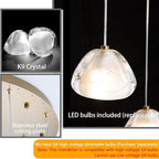 25-Lights Modern Chandeliers for High Ceiling Large Crystal Chandeliers LED Long Handing Light Fixture for Hallway Foyer Staircase 3000K