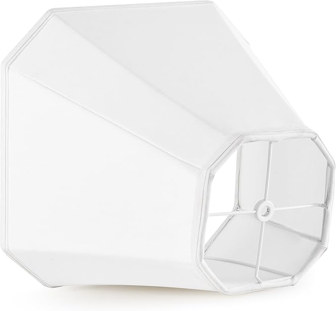 GO&SO Set of 2 Off White Fabric Lampshade Bell Lamp Shades,6.5"Top x 13"Bottom x 10.5''Height, Traditional Linen Lamp Shade for Table & Floor Lamps -Hand Crafted -Spider Fitter -Medium Decor Shades