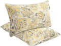Outdoor Lumbar Pillows Water Resistant 12x20 inch,Decorative Throw Pillow Set of 2 with Insert,Hidden Zipper Headrests for Patio Furniture Sofa Couch Chair(Yellow Flower)