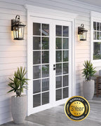 VIANIS Dusk to Dawn Outdoor Wall Lighting, Black Waterproof Exterior Lighting Fixtures for House, 100% Anti-Rust Aluminum Modern Outside Coach Light Fixture Wall Mount for Porch, Garage, Front Door