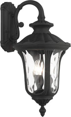 Livex Lighting 7857-14 Oxford 3 Light Outdoor Wall Lantern, Black, 22.5 in x 11 in x 22.5 in