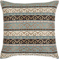 16 x 16 Inches Decorative Throw Pillow Covers Turquoise and Black - Kilim Pillows, Boho Room Decor for Couch, Bohemian Outdoor Case for Farmhouse, Oriental, Southwestern