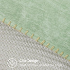decorUhome Christmas Chenille Soft Throw Pillow Covers 12x20 Set of 2, Lumbar Velvet Farmhouse Neutral Decorative Euro Pillow Covers with Stitched Edge for Couch Sofa Bed Home Decor, Sage Green