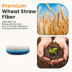 Homienly Dessert Plates Set of 8 Wheat Straw Mini Dinner Plates for Snack, Appetizer and Side Dish (Island Series)