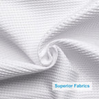 AmazerBath Extra Long Shower Curtains 84 Inches Tall, Waffle Shower Curtain White Heavy Duty, Extra Tall Shower Curtain Fabric, Hotel Quality Bathroom Shower Curtains, 72x84 Inches