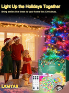 Christmas Lights with 300 LEDs, 100FT Connectable Plug in Fairy String Lights with Remote & Timer, IP65 Waterproof Lights for Yard, Garden, Christmas Décor (Color Changing + Warm White)
