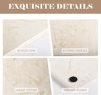 Italian Natural Travertine Tray, 12" x 8" Vanity Decorative Marble Tray for Jewelry, Ring Holder, Perfume Organizer Candle Tray for Bedroom/Bathroom/Kitchen Countertop