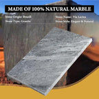 Koville Brazilian Natural Marble Cutting Board for Kitchen, 12x8inch Hand Crafted Marble Slab for Cheese, Charcuterie, Pastry Board - Wedding Gift, House Warming Gift