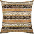 Kilim Throw Pillow Covers Mustard Yellow and Black - 20 x 20 Inches Boho Decor for Couch, Decorative Pillows, Bohemian Outdoor Case for Farmhouse, Cushions for Living Room, Patio